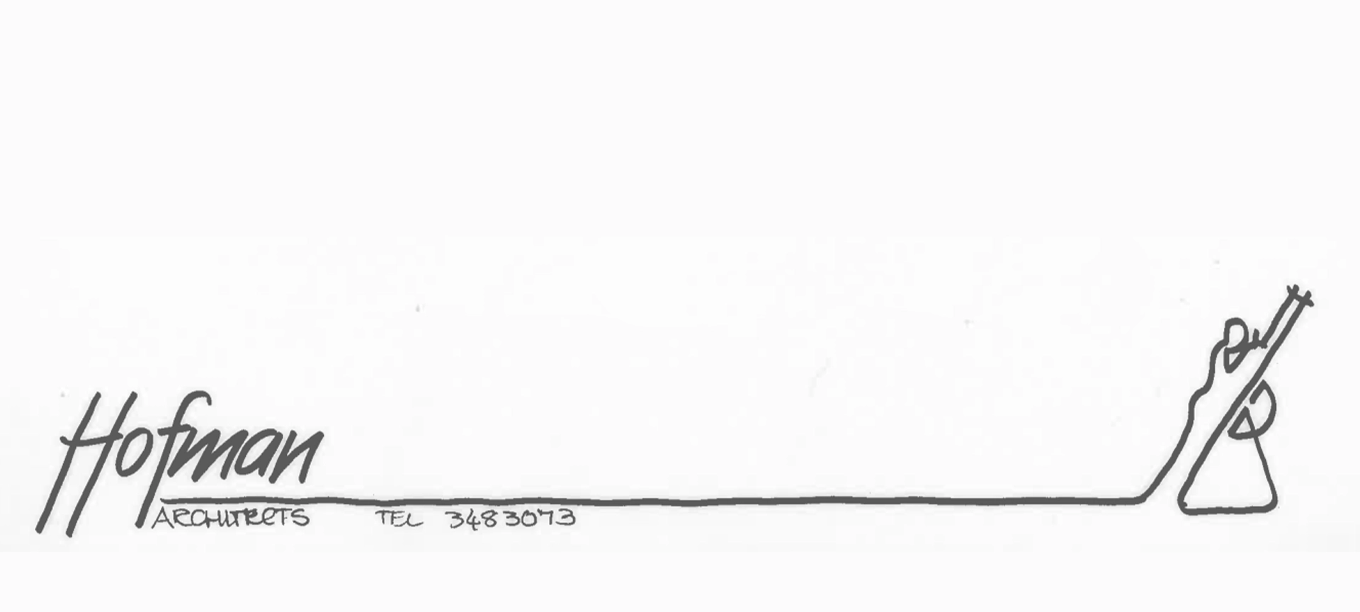Hofman Architects logo, 1995 — refined sketch